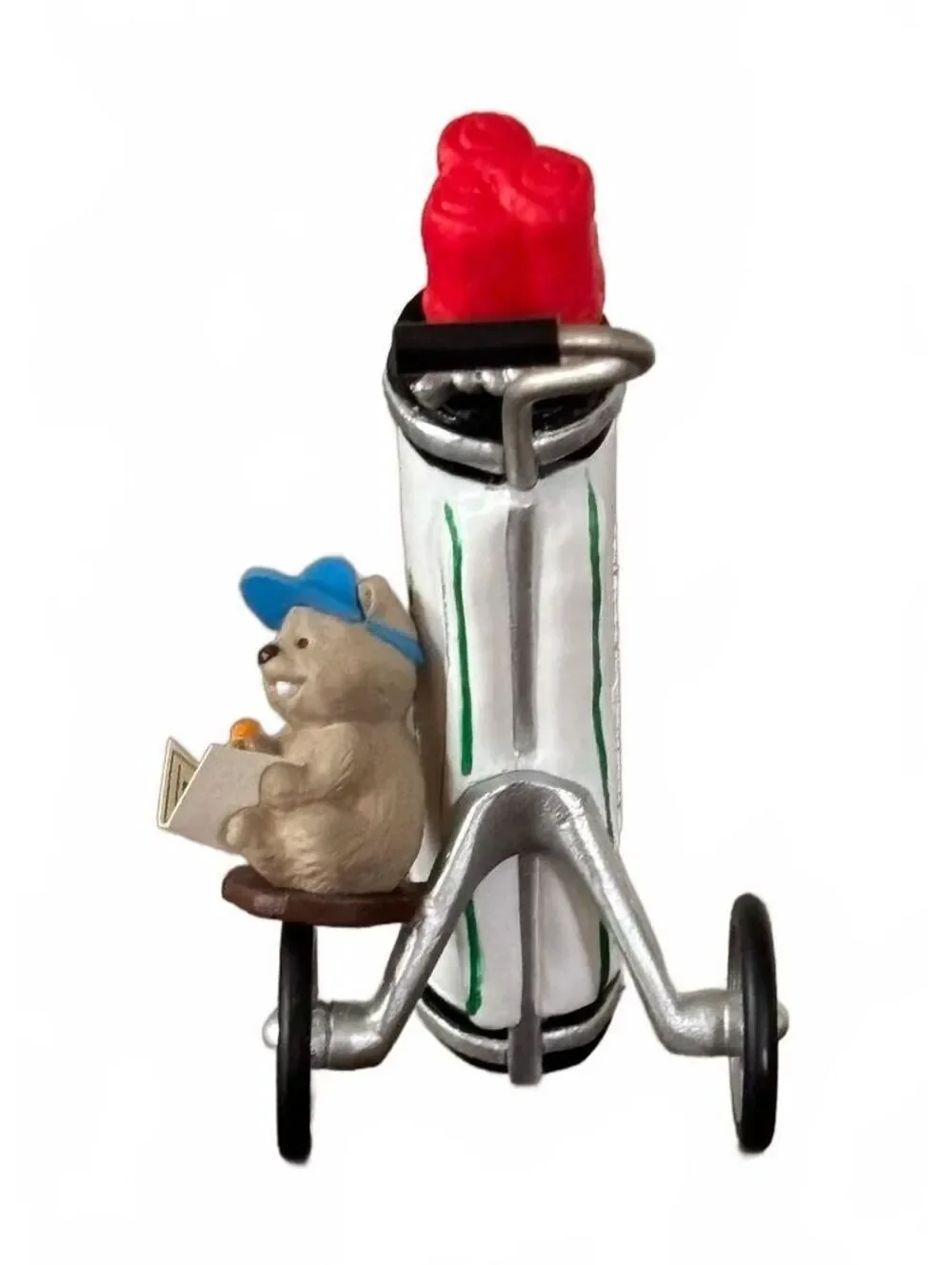 1995 Hallmark Gopher Fun Wilson Golf Bag Golfer Ornament QX5887 w Box